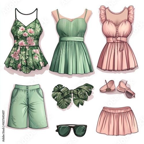 Explore fresh summer fashion trends with cute dresses, shorts, and accessories for a vibrant, stylish look