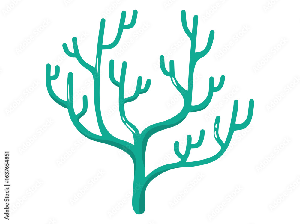 Obraz premium Seaweed Underwater Plant background Illustration