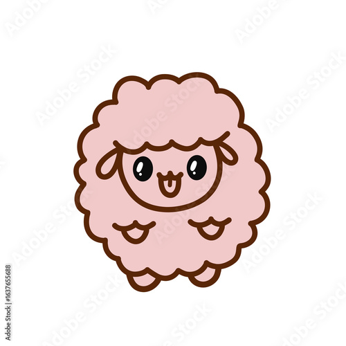 Wallpaper Mural a cartoon sheep with a pink face and brown legs Torontodigital.ca