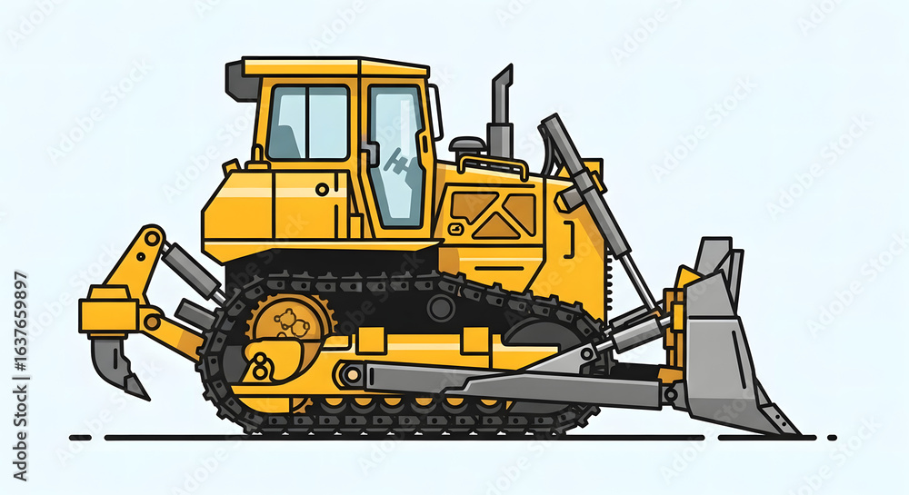 Naklejka premium Bulldozer for Tough Terrain