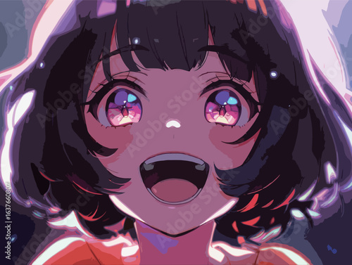 A young girl with wide eyes and raised eyebrows, expressing shock and surprise on her face. Her mouth slightly agape as she gazes at something unexpected off-camera.