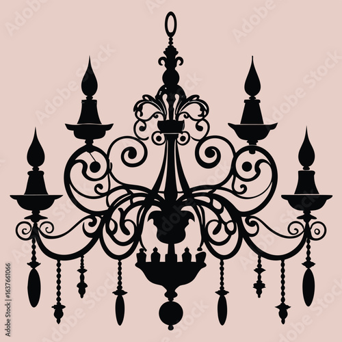 chandelier vector illustration