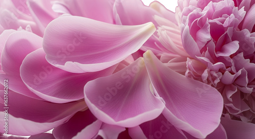 Delicate Pink Peony Petals High-Resolution Floral Macro Photography
