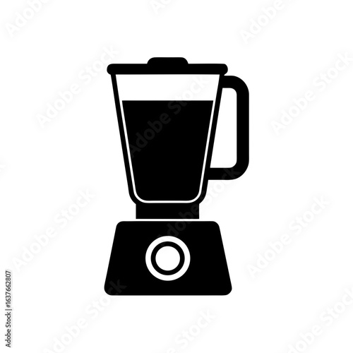 A black and white blender on transparent background silhouette