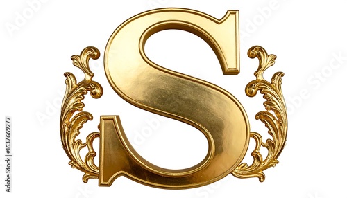 Ornate golden letter S (1)