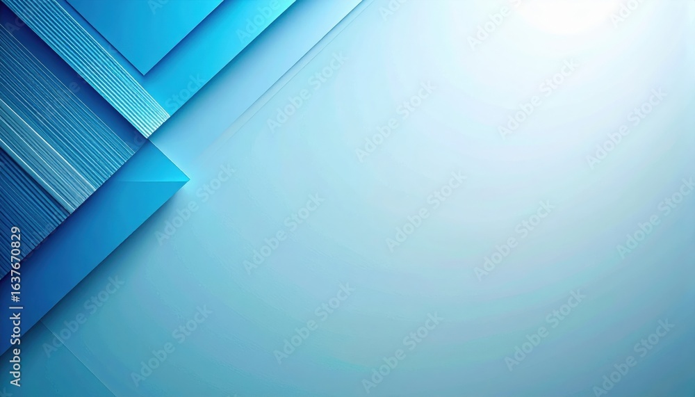 Obraz premium Dynamic blue geometric patterns abstract digital art modern design studio setting close-up perspective visual innovation