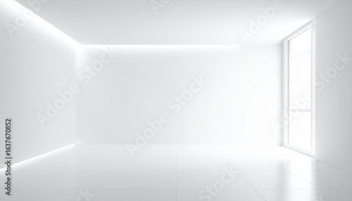 Wallpaper Mural Minimalist interior design showcase in a bright white room modern concept high-quality visuals clean environment aesthetic appeal Torontodigital.ca