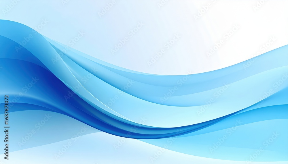 Obraz premium Flowing blue waves abstract design digital art tranquil environment high-resolution aesthetic concept for visual appeal