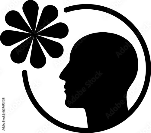 Abstract ilustration head vecktor. ilustracon de arte abstracto. 