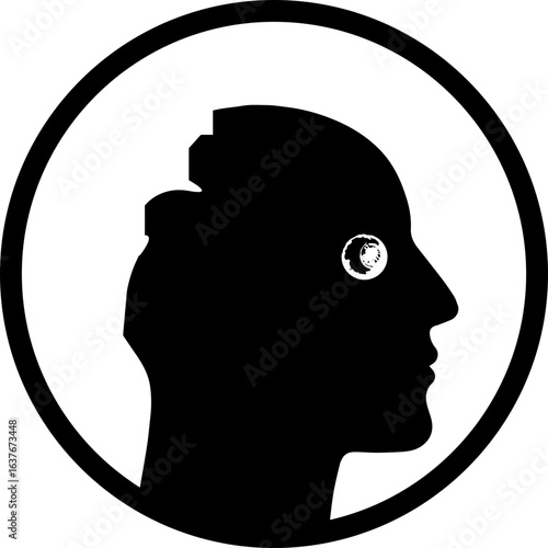 Abstract ilustration head vecktor. ilustracon de arte abstracto. 
