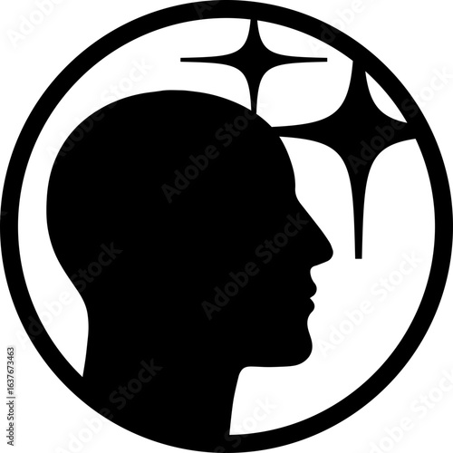 Abstract ilustration head vecktor. ilustracon de arte abstracto. 