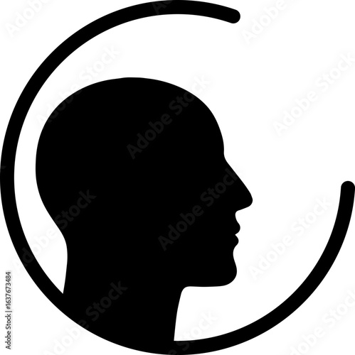 Abstract ilustration head vecktor. ilustracon de arte abstracto. 