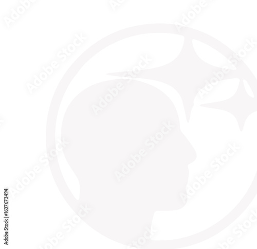 Abstract ilustration head vecktor.