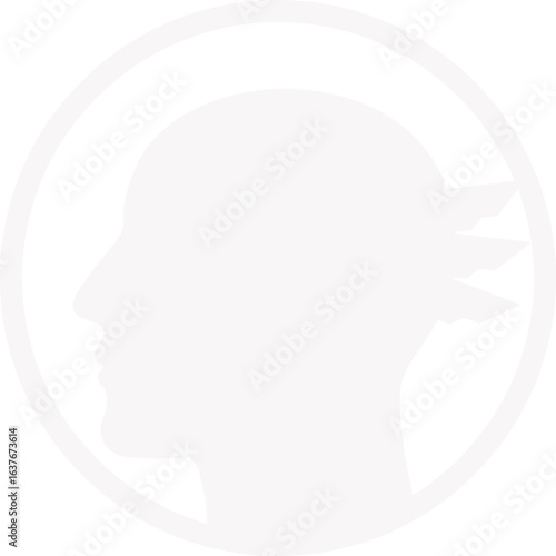 Abstract ilustration head vecktor.