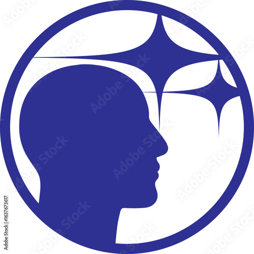 Abstract ilustration head vecktor.