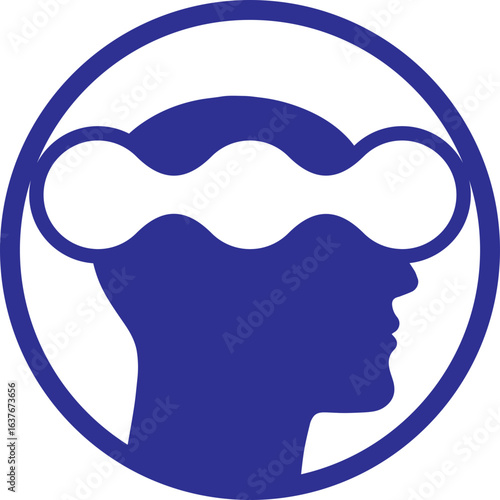Abstract ilustration head vecktor.