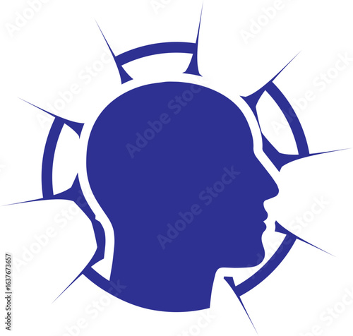 Abstract ilustration head vecktor.