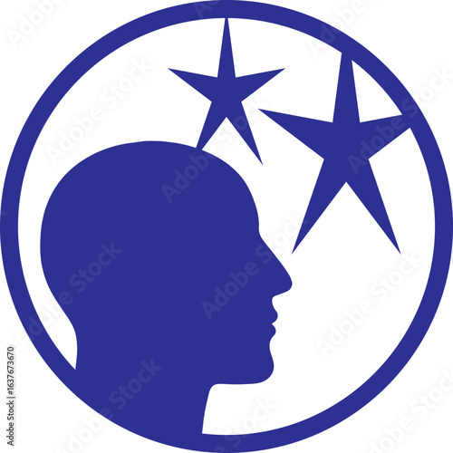 Abstract ilustration head vecktor.