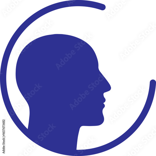 Abstract ilustration head vecktor.