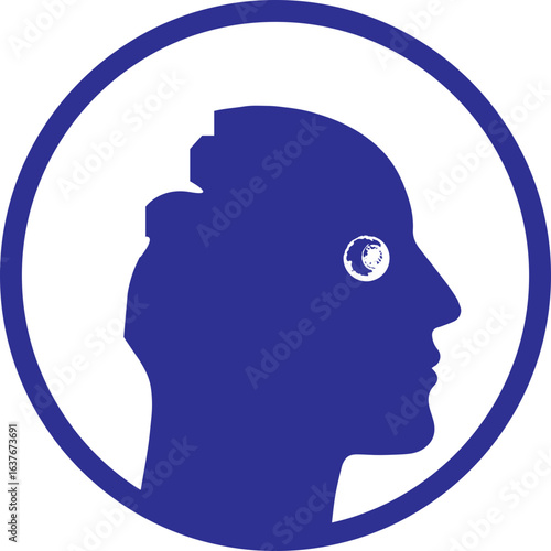 Abstract ilustration head vecktor.