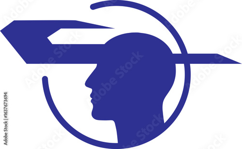 Abstract ilustration head vecktor.