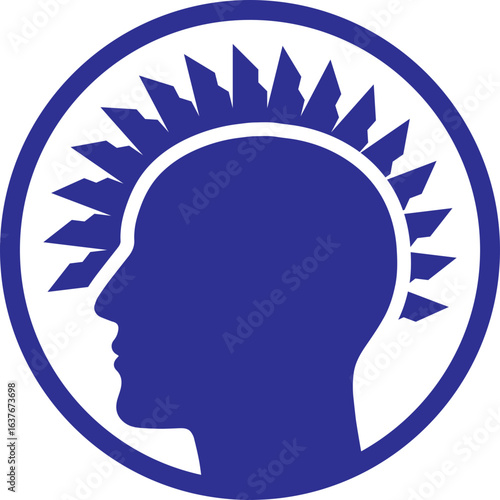 Abstract ilustration head vecktor.