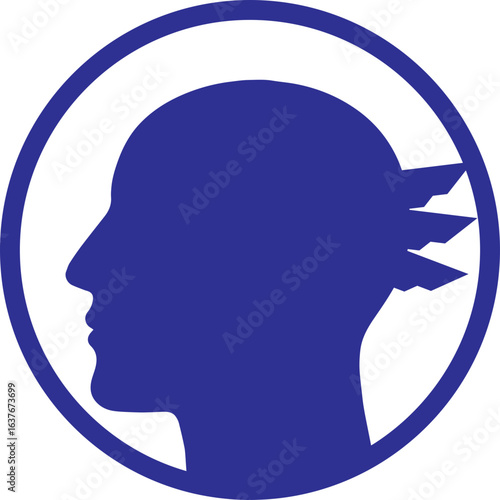 Abstract ilustration head vecktor.