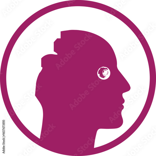 Abstract ilustration head vecktor.