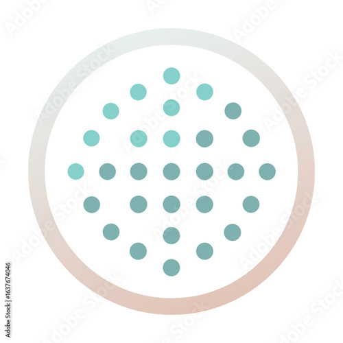 Braille Dot Pattern Minimalist Embossed Vector Design Isolated