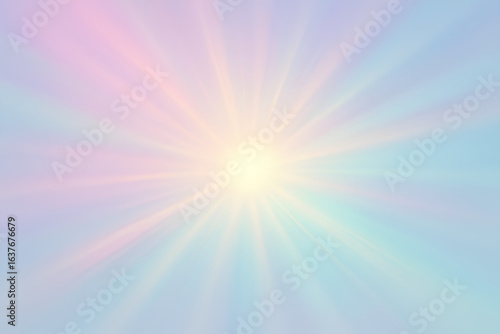 Ethereal light burst with soft gradient colors and radiant glow