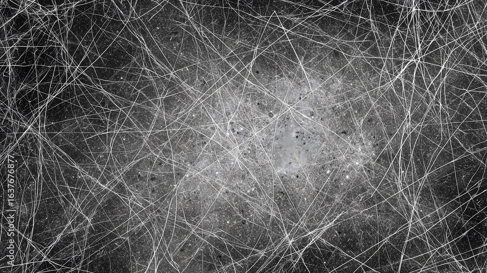 Fototapeta premium Abstract Black And White Grainy Texture Background With Scattered Elements