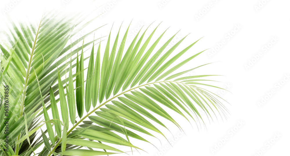 Obraz premium Lush Green Palm Fronds Tropical Foliage for Design Print