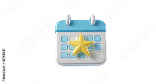 Mark Your Important Dates Calendar Icon with Star