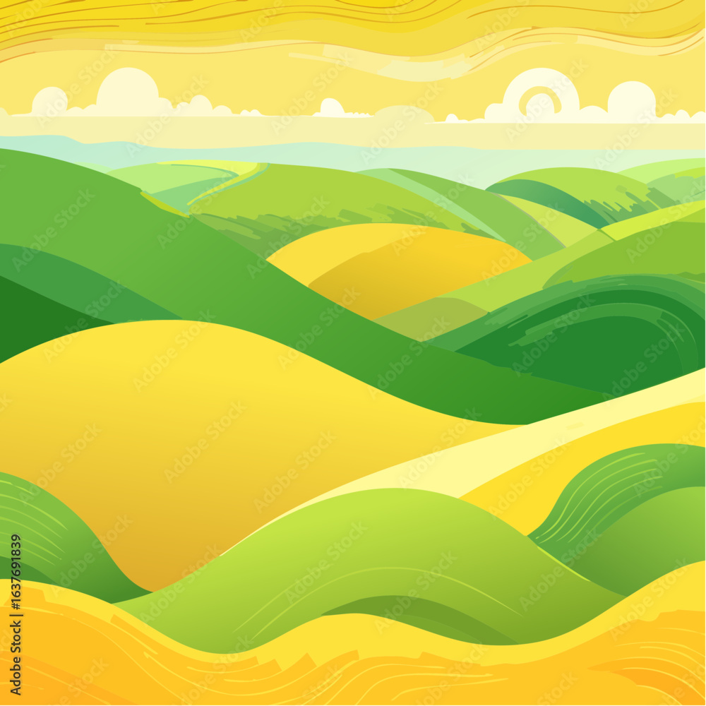 Obraz premium landscape with green field