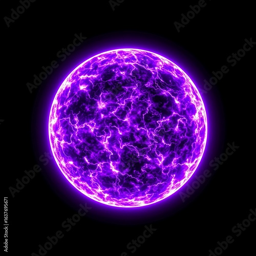 Purple glowing sphere