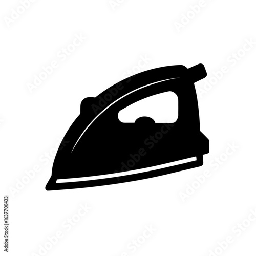 Simple iron outline on transparent background silhouette
