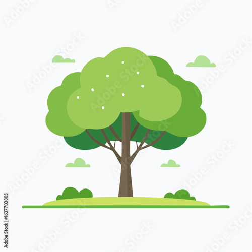Tree icon for reforestation and environmental care themes