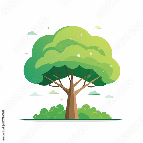Tree icon for reforestation and environmental care themes