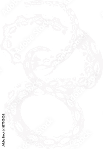 abstract illustration snake silhouette. Illustration of shape as an example of snake design. Diseño abstracto de serpiente en color blanco, negro y guinda. PNG. VEXTOREN. JPG