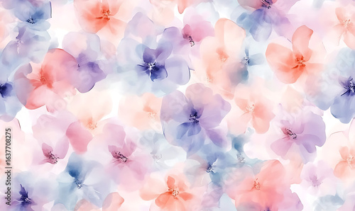 Floral or leaf pattern background suitable for wallpaper, fabric, or decorative design. Soft colors and natural style, ideal for digital and print use.