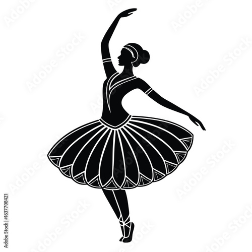 Elegant Asian Classic Dance Silhouette