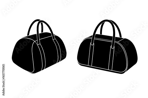 vector illustration on gym bag white background 