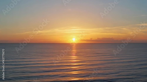 Serene Ocean Sunset at Dusk Tranquil Seascape for Relaxation and Inspiration
