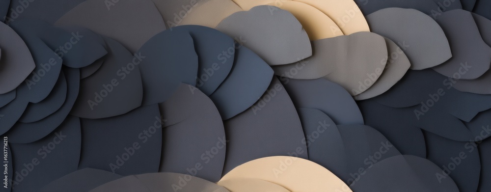 Obraz premium Probiotic Data Visualization Abstract textured background with overlapping circular shapes in shades of blue gray beige gut microbiome data visualization tiles and blur background wallpaper