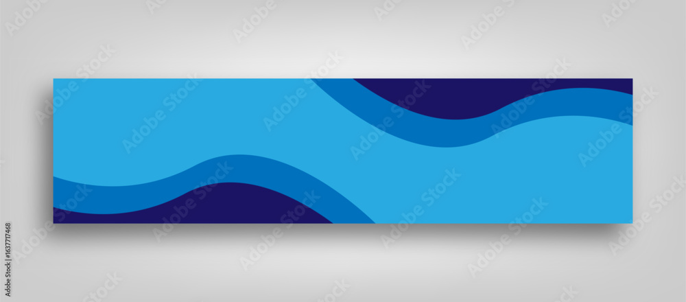 Obraz premium abstract horizontal blue background banner template