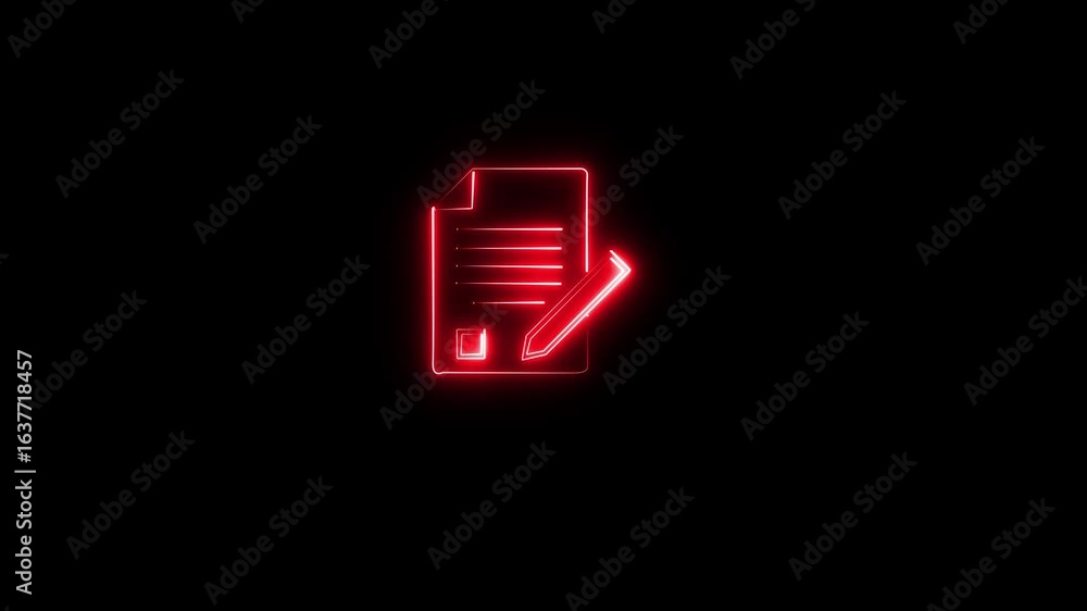 Document icon with pen sign animation. Documents checklist with a pen icon isolated. Documents list icon, Business Documents icon isolated 4k icon. Document icon with pen sign animation. Documents checklist with a pen icon isolated. Documents list icon, Business Documents icon isolated 4k icon.