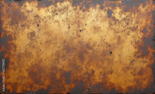 Rusty metal texture with orange and brown hues, creating a rough, vintage appearance.