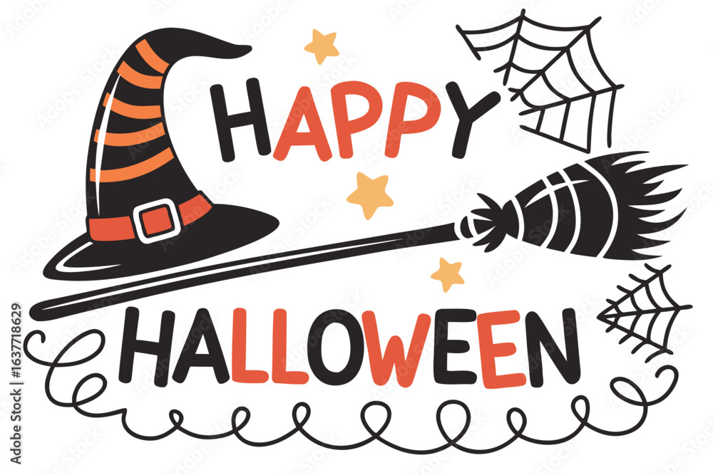 Naklejka premium Happy Halloween vector illustration