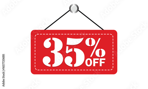 35% Off Discount Sale Sign – Eye-Catching Promotional Banner