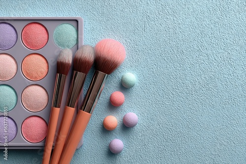 Pastel Palette and Brushes